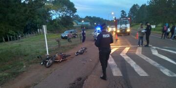 Siniestro vial en San Javier dejó como saldo a dos heridos. Policía de Misiones