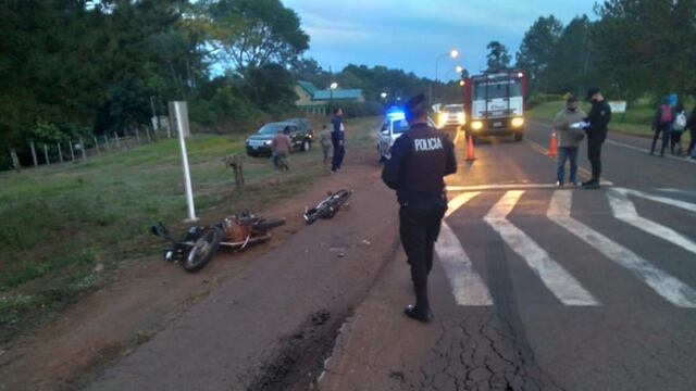 Siniestro vial en San Javier dejó como saldo a dos heridos. Policía de Misiones