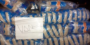 Mercadería encontrada en un supermercado.