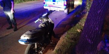 Moto secuestrada por no estar en regla