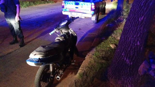 Moto secuestrada por no estar en regla