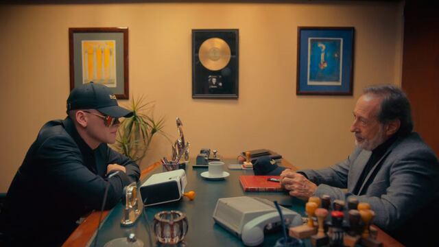 "Biza" junto a Francella, mano a mano (Captura de pantalla).