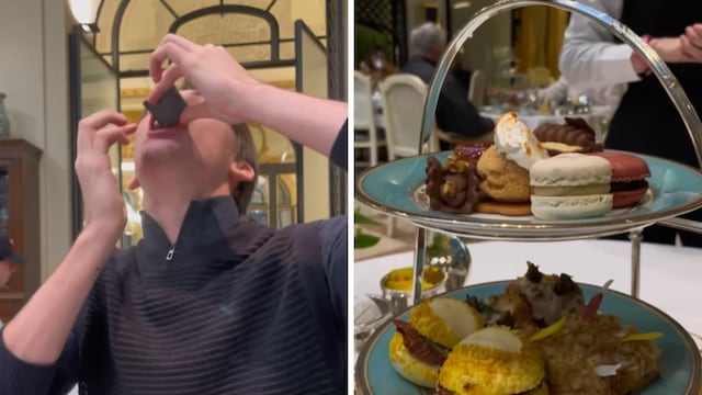 Semana de la Dulzura: Felipe Fort merendó sofisticadas preparaciones en el Alvear Palace Hotel y se sorprendió con los precios.
