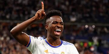 Vinicius Jr. puso el 1-0 para Real Madrid ante Liverpool.
