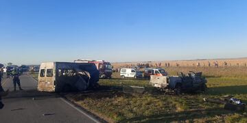 El trágico choque se produjo en horas de la tarde, en la ruta S-253. (Gentileza)