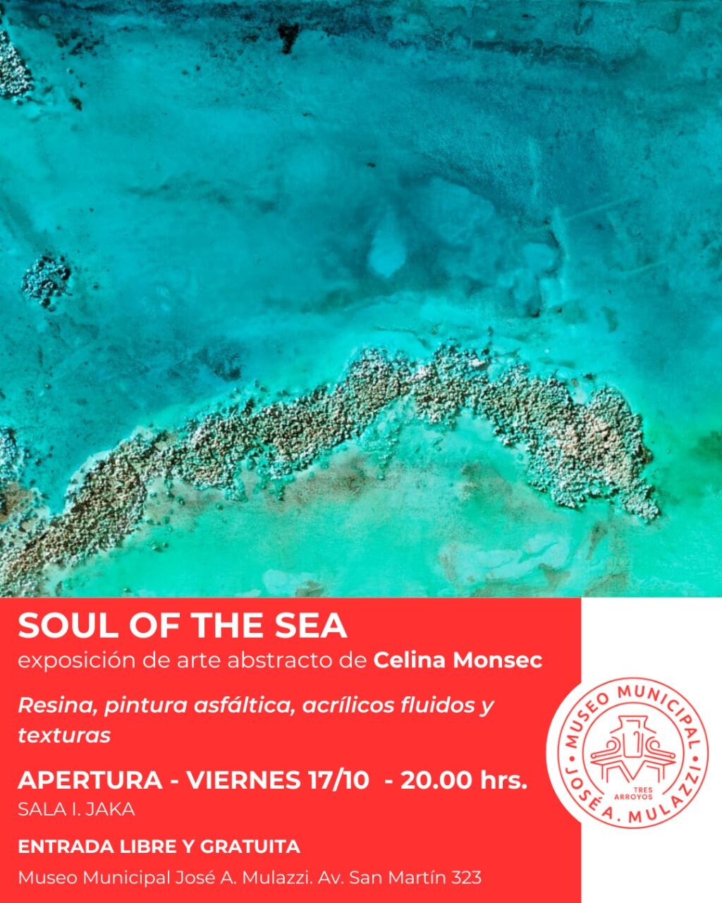 Museo Mulazzi: “Soul of the sea”, arte abstracto de Celina Monsec