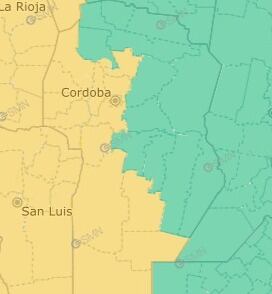 Alerta por vientos en Córdoba.