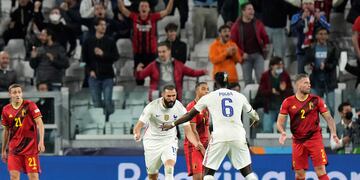 Karim Benzema abrió el camino de la recuperación de Francia en la semifinal ante Bélgica.
