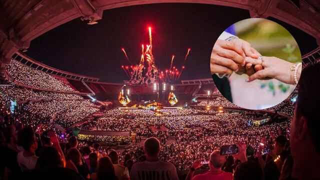 El chaqueño esperó a que sonara "Yellow" para sacar el anillo y hacer la gran pregunta.