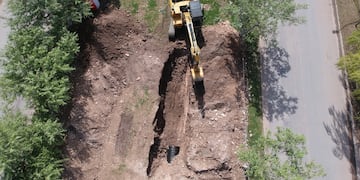 avanzan las obras de desagües pluviales en el barrio Olimpo