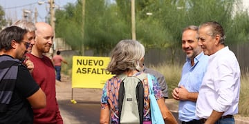Stevanato y Allasino recorrieron las obras en la calle Vieytes.