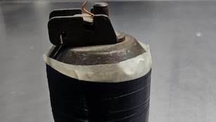 La granada secuestrada en una casa de Córdoba.