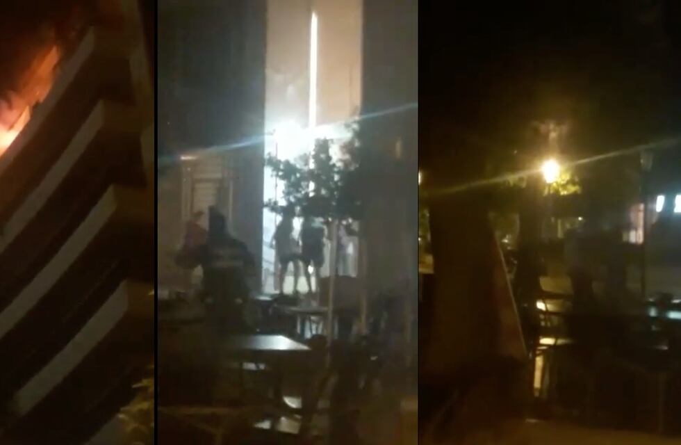 Desesperante: así evacuaban a los habitantes del edificio que se quemaba frente al Patio Olmos