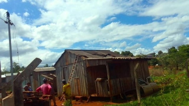 Fuerte temporal provocó importantes daños en la localidad de San Antonio.