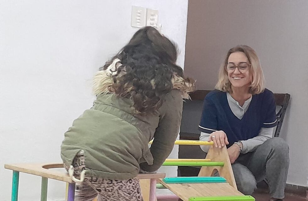 Espacio de juego libre en el hall de pediatría del Centro de Salud de Tres Arroyos