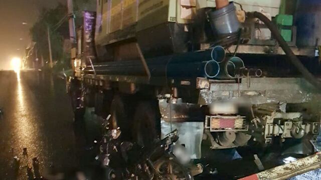 Motociclista de 20 años falleció tras impactar con un camión