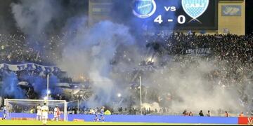 Así fue la fiesta de los hinchas de Godoy Cruz tras la goleada a Boca en Mendoza
