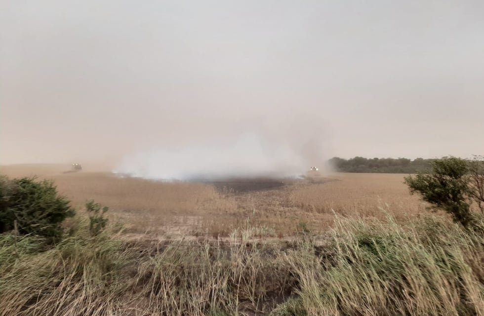 La Tordilla: un incendio de rastrojos afectó a 45 hectáreas de campo