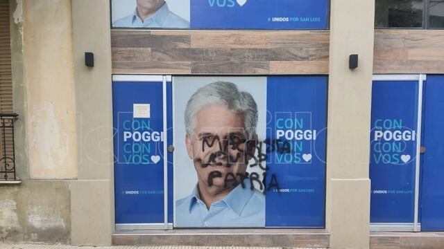 Vandalismo contra la sede de Claudio Poggi