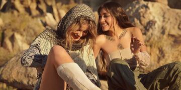 Sofía Reyes y María Becerra en el backstage de "Marte"