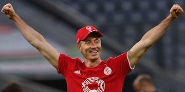 Robert Lewandowski, campeón y goleador con el Bayern.