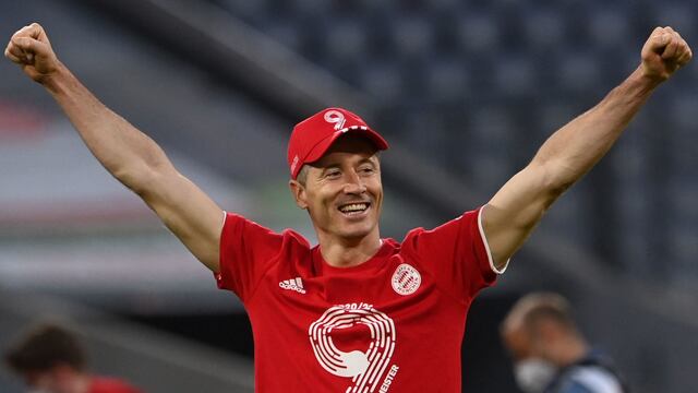 Robert Lewandowski, campeón y goleador con el Bayern.