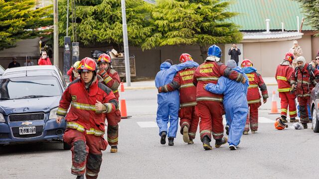 Se llevó adelante un importante simulacro en el área céntrica. Es la primera vez que se hace, donde se recreo un evento con víctimas múltiples.
