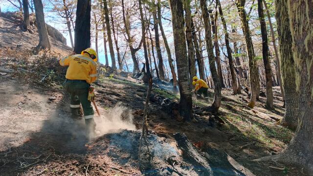 La Armada combate los incendios en El Bolsón