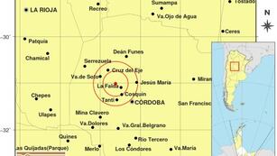 Sismo en Córdoba este lunes por la mañana.