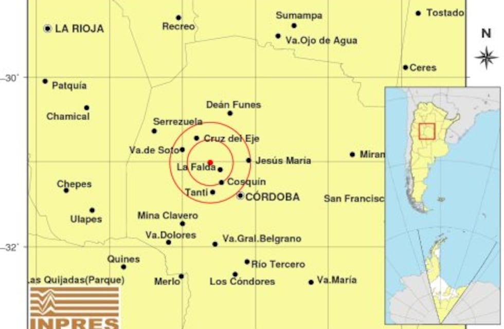 Temblor en Punilla: se registró un sismo de magnitud 3 y fue percibido en varias localidades serranas