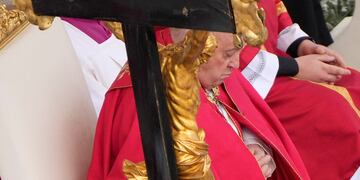 Domingo de Ramos. El papa Francisco condenó el “vil atentado terrorista” de Moscú. Foto: AP / Gregorio Borgia