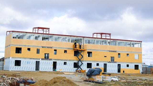 Río Grande: avanza la obra de las 54 viviendas del barrio Malvinas Argentinas