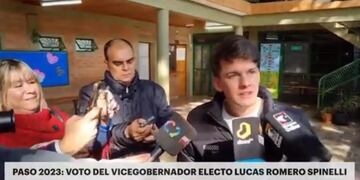 Elecciones PASO 2023: Lucas Romero Spinelli sufragó en Posadas.