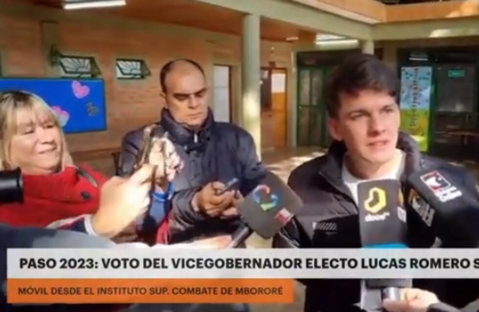 Elecciones PASO 2023: Lucas Romero Spinelli sufragó en Posadas