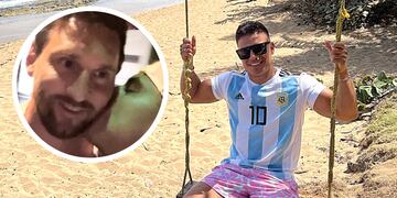Qué dijo el mendocino que besó a Messi al verlo en un restaurante de Miami.