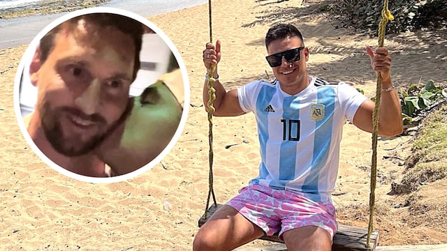 Qué dijo el mendocino que besó a Messi al verlo en un restaurante de Miami.