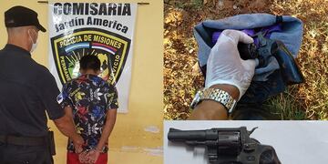 Jardín América: con un revólver un adolescente intentó agredir a otro jóven.