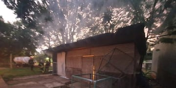 Oberá: sofocan un incendio en un secadero yerbatero.