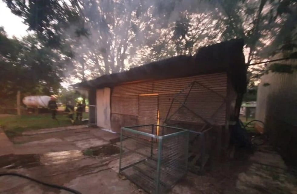 Oberá: sofocan un incendio en un secadero yerbatero