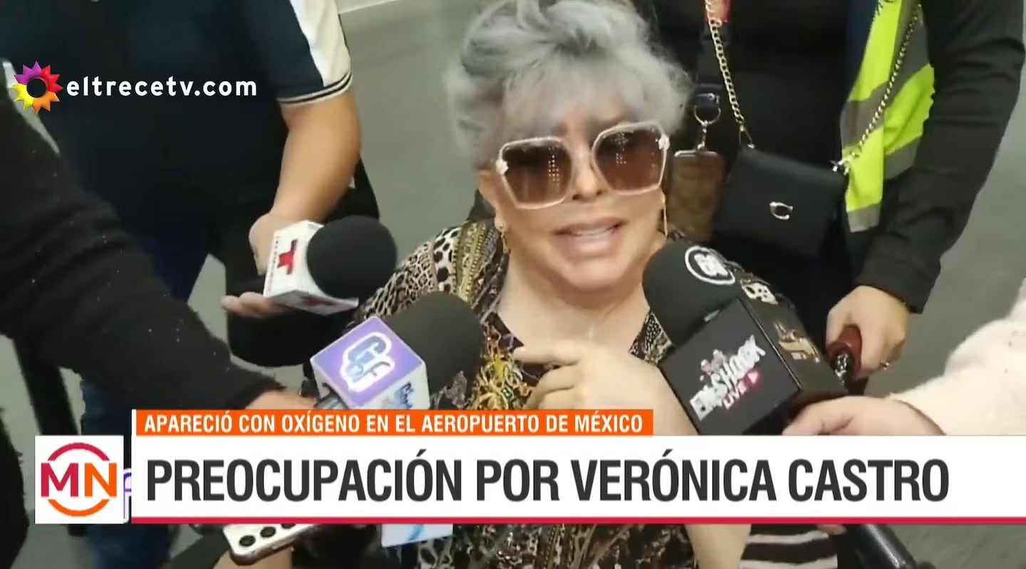 Verónica Castro fue vista en silla de ruedas.
