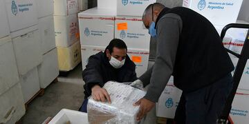 Arribo de Vacunas del laboratorio AstraZeneca (Archivo)