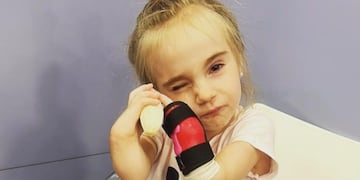 Tras 4 operaciones, la pequeña Juanita vuelve a Mendoza. Foto: Instagram @todo.por.juanita