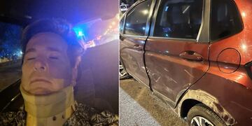 Guido Süller sufrió un accidente con su auto en la Ruta 9