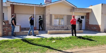 La vivienda donde se produjo el operativo en Berrotarán. (MPF)