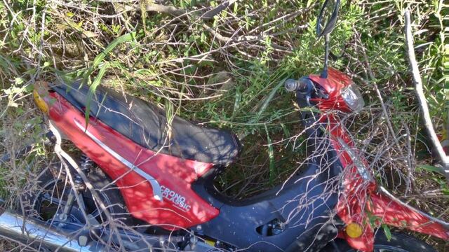 Moto rescatada por la GUR en calle Corti