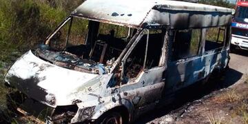La camioneta donde se encontró al agricultor de 35 años.