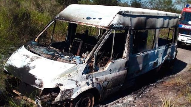 La camioneta donde se encontró al agricultor de 35 años.