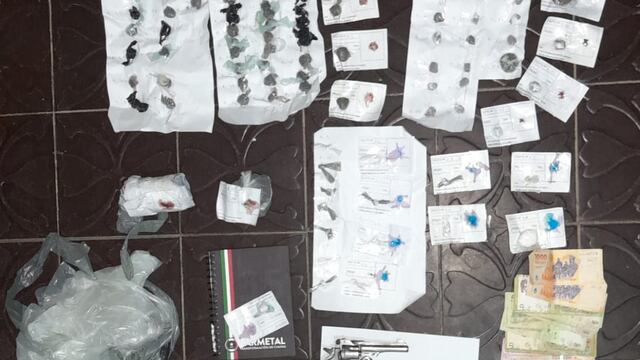 El material secuestrado en Frontera