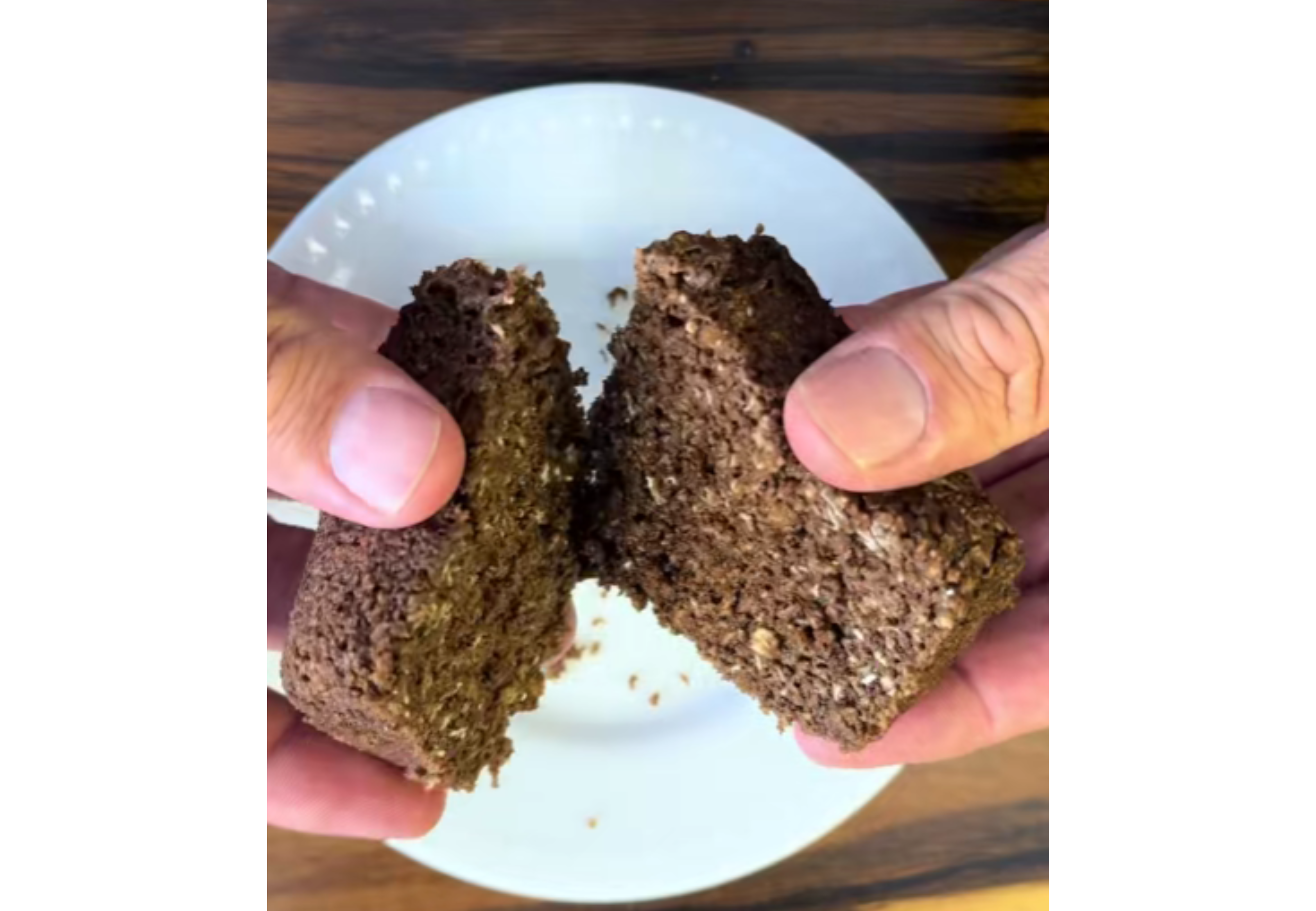 Así queda por dentro el bizcochuelo.