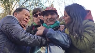 El papá de Franco Casco estuvo acompañado de miembros de la Multisectorial contra la Violencia